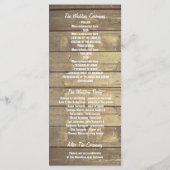 Mason Jar String Lights Rustieke Trouwprogramma's Programmakaart (Achterkant)