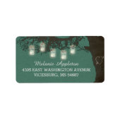 Mason Jar String Lights Tree  Blauwgroen labels (Voorkant)