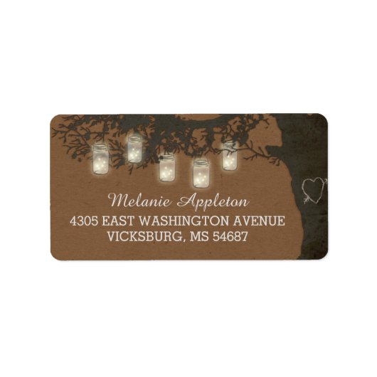 Mason Jar String Lights Tree  labels (Voorkant)