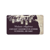 Mason Jar String Lights Tree Plum Etiket (Voorkant)