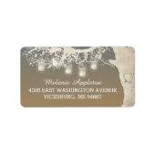 Mason Jar String Lights Tree Sunset Etiket (Voorkant)