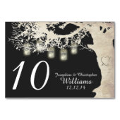 Mason Jar String Lights Tree Tafelnummer (Voorkant)