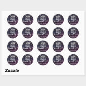 Mason Jar & String Lights Wedding Favor Dank je Vierkante Sticker (Vel)