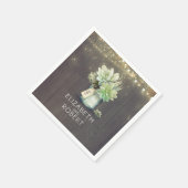 Mason Jar Succulenten Rustiek Land Servet (Hoek)