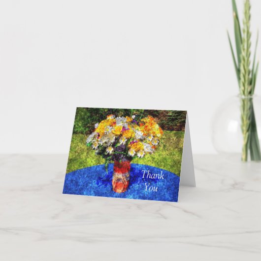 Mason Jar Summer Floral Bouquet bedankt (Voorkant)