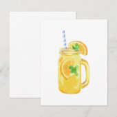 Mason Jar Summer Sun Ice Tea in Waterverf (Voorkant / Achterkant)