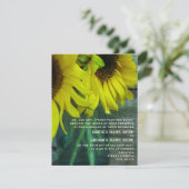 Mason Jar Sunflower Barnwood Fall Wedding Kaart (Staand voorkant)