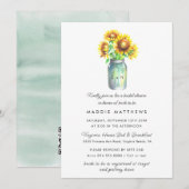 Mason Jar | Sunflower Country Rustiek Vrijgezellen Kaart (Voorkant / Achterkant)