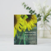 Mason Jar Sunflower Fall Wedding Invitation Kaart (Staand voorkant)