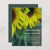 Mason Jar Sunflower Fall Wedding Invitation Kaart (Voorkant / Achterkant)