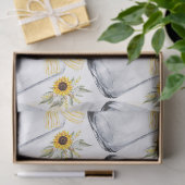 Mason Jar Sunflower Rustic Flower Tissue Paper Tissuepapier (Geschenk)