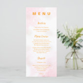 Mason Jar Sunflower Wedding Reception Dinner Menu (Staand voorkant)