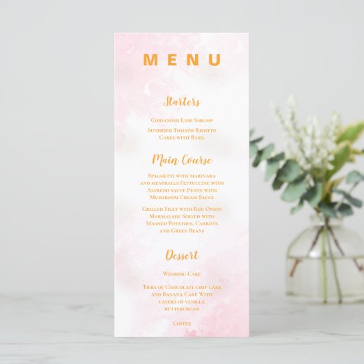 Mason Jar Sunflower Wedding Reception Dinner Menu (Staand voorkant)