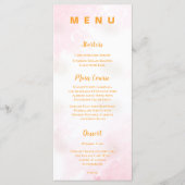 Mason Jar Sunflower Wedding Reception Dinner Menu (Voorkant)
