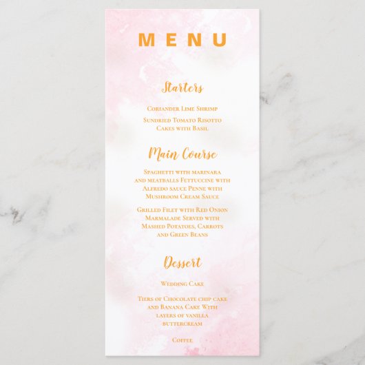 Mason Jar Sunflower Wedding Reception Dinner Menu (Voorkant)