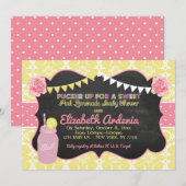 Mason Jar Sweet Lemonade Baby shower Uitnodiging (Voorkant / Achterkant)