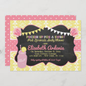 Mason Jar Sweet Lemonade Baby shower Uitnodiging (Voorkant / Achterkant)