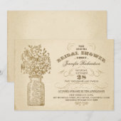  Mason Jar Typografisch vrijgezellenfeest Uitnodig Kaart (Voorkant / Achterkant)