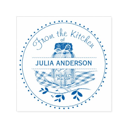 Mason Jar Uit De Keuken Zelfinktende Stempel (Design)