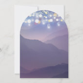 Mason Jar Ultra Violet Paarse bruiloft Kaart (Achterkant)