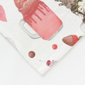 Mason Jar Valentijn Milkshakes Fleece Deken (Hoek)