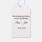 Mason Jar van Liefde bedankt Cadeaulabel (Achterkant)