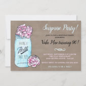 Mason Jar verjaardagsfeestje uitnodiging (Voorkant)