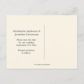 Mason Jar Violas Pansies Schuur Hout Bewaar de dat Aankondigingskaart (Achterkant)