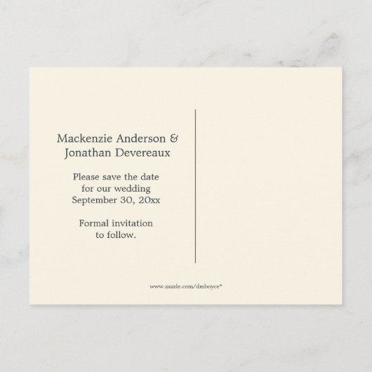 Mason Jar Violas Pansies Schuur Hout Bewaar de dat Aankondigingskaart (Achterkant)