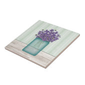 Mason Jar Violets Tile Tegeltje (Zijkant)