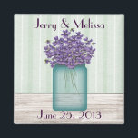 Mason Jar Violets Wedding Favor Magnet<br><div class="desc">This Mason Jar Of Violets Wedding Favor Magnet is great for Spring ,  Summer or Violet Weddings.</div>