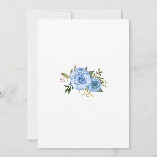 Mason jar vrijgezellenfeest blue floral country ch kaart (Achterkant)