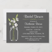 Mason Jar Vrijgezellenfeest Party Invitation Kaart (Voorkant)