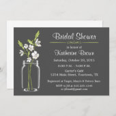 Mason Jar Vrijgezellenfeest Party Invitation Kaart (Voorkant / Achterkant)