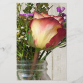 Mason Jar w/Roos en wilde bloemen Flyer (Achterkant)