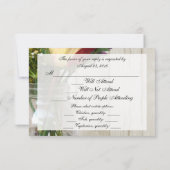 Mason Jar w/Roos en wilde bloemen RSVP Kaartje (Achterkant)