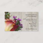 Mason Jar w/Roos en wilde bloemen Visitekaartje (Achterkant)