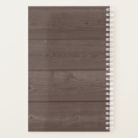 Mason-jar-wandelhout achtergrond bruiloft Planner (Achterkant)