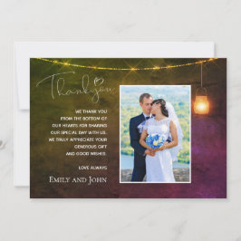 Mason Jar Warm Herfstkleuren foto Dank je wel Bedankkaart