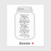 Mason jar wat dan ook is....sticker sticker (Vel)