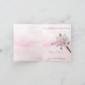 MASON JAR WATERVERF PINK SWEET PEAS BEDANKKAART (Binnen)