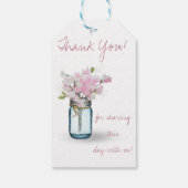 MASON JAR WATERVERF PINK SWEET PEAS CADEAULABEL (Achterkant)
