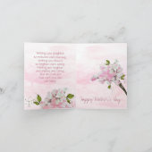 MASON JAR WATERVERF PINK SWEET PEAS Moederdag Kaart (Binnen)