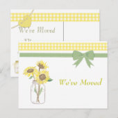 Mason Jar We zijn verhuisd Aankondigingskaart (Voorkant / Achterkant)