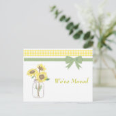 Mason Jar We zijn verhuisd Aankondigingskaart (Staand voorkant)