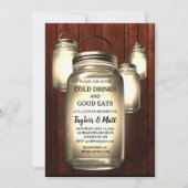 Mason Jar Wedding Couple's Shower Invitation #2 Kaart (Voorkant)