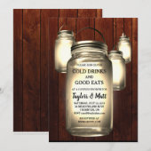 Mason Jar Wedding Couple's Shower Invitation #3 Kaart (Voorkant / Achterkant)