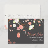 Mason Jar Wedding Hartelijk dank Bedankkaart (Voorkant / Achterkant)