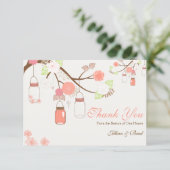 Mason Jar Wedding Hartelijk dank Bedankkaart (Staand voorkant)