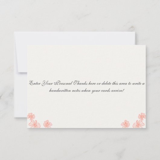 Mason Jar Wedding Hartelijk dank Bedankkaart (Achterkant)